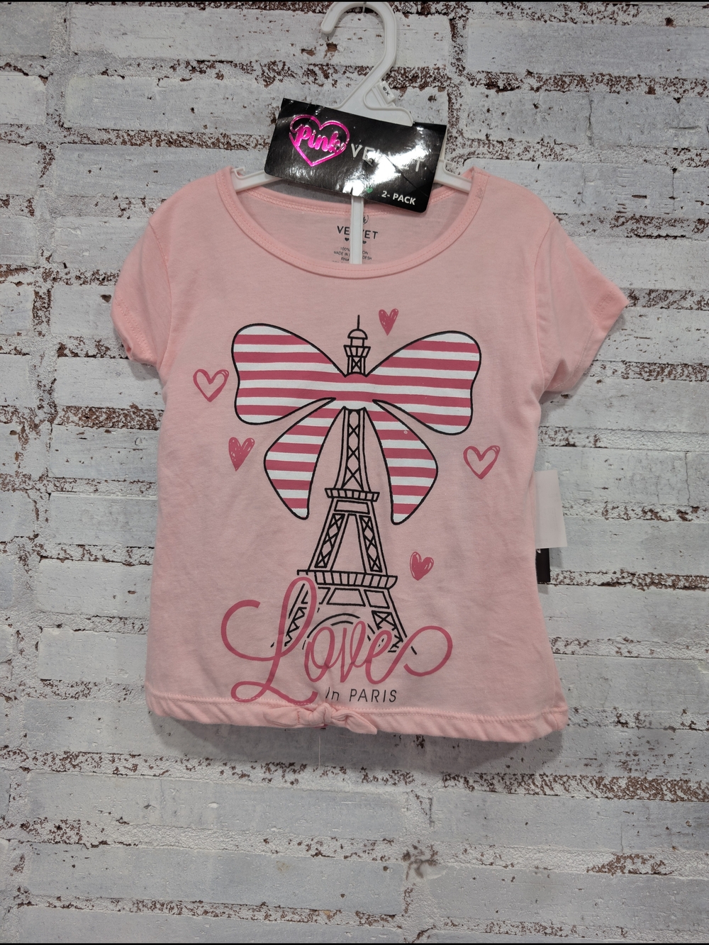 Pink 'Love in Paris' Kids Outfit